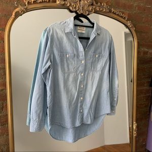Madewell Chambray Classic Ex-Boyfriend Shirt, S